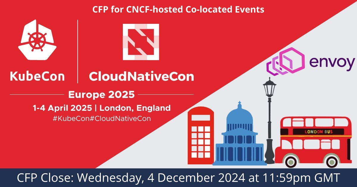 Are you using Envoy #Proxy, Envoy #Gateway, or Envoy #Mobile?

Take the opportunity to share your story 📖 

- Share you user story
- Share your Envoy experience
- Inspire others to build with Envoy

👉 Apply to speak at #EnvoyCon Europe by 4th December

sessionize.com/cncf-hosted-co…