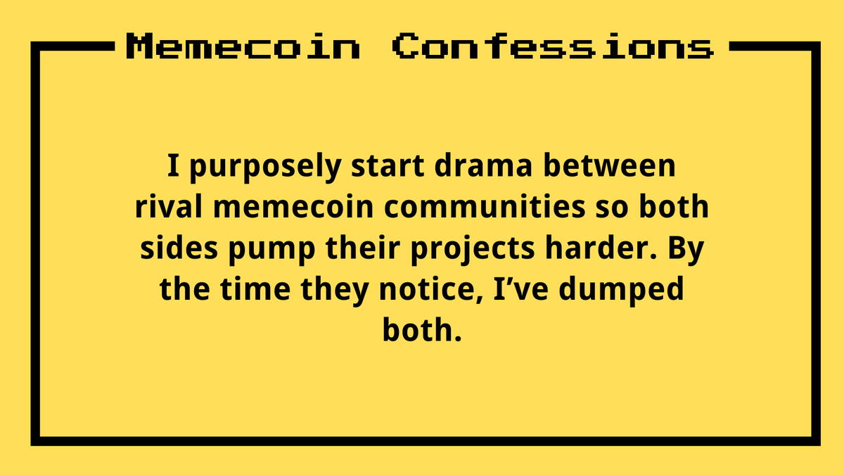 Memecoin Confessions tweet media