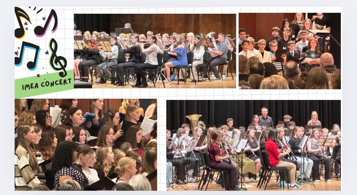 Over the weekend 4 WLMS students participated in the IMEA state level concert at Eastern Il. University. Student had to audition earlier in the year to qualify to participate. Great job Macy, Leiyah, Levi &amp; Evan. 🟥🎶 🟨  #wlcardpride #ONE