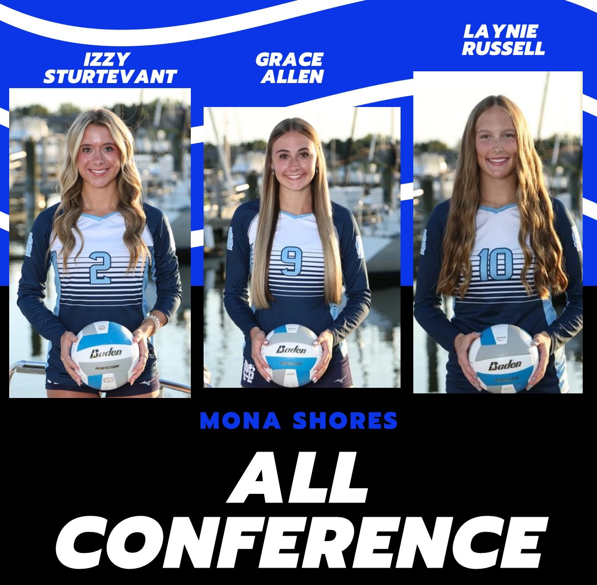monashoresvb's tweet photo. Congratulations to our All Conference players: Izzy Sturtevant, Grace Allen &amp; Laynie Russell and Honorable Mention: Maddie Russell! 
#trust #hardworkpaysoff https://t.co/BRlmLACyuZ