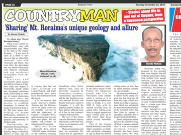 Prensa de Guyana mantiene Campaña de indicar presencia guyanesa en el Monte Roraima. El 10% correspondiente al Territorio Esequibo es venezolano. Guyana menciona el Roraima como un icono turístico suyo #24Nov