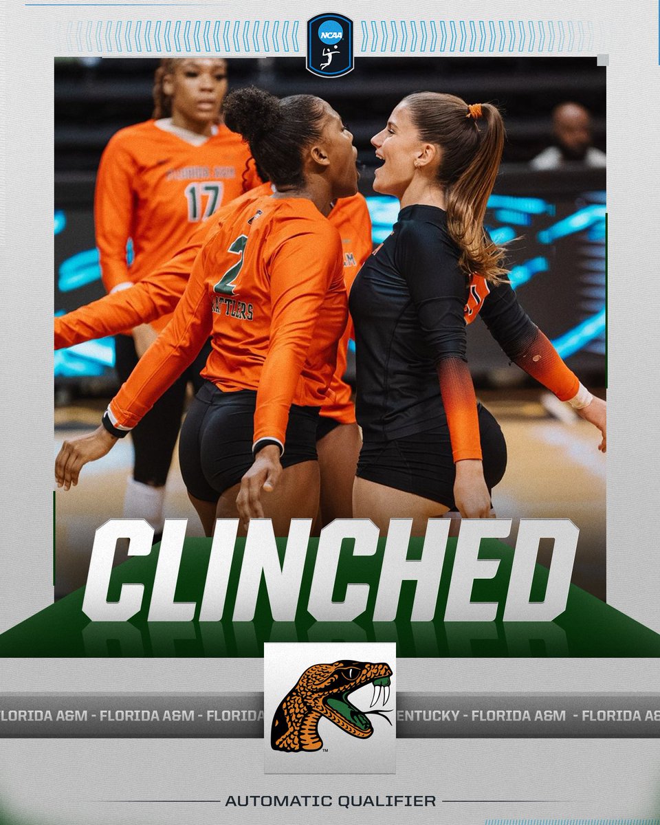 RATTLERS STRIKE🐍 

<a href="/FAMU_VB/">Florida A&M Volleyball 🏐</a> takes home the <a href="/theswac/">Southwestern Athletic Conference</a> Championship, defeating Jackson State in four sets and clinch the AQ for the NCAA tournament!

#NCAAWVB