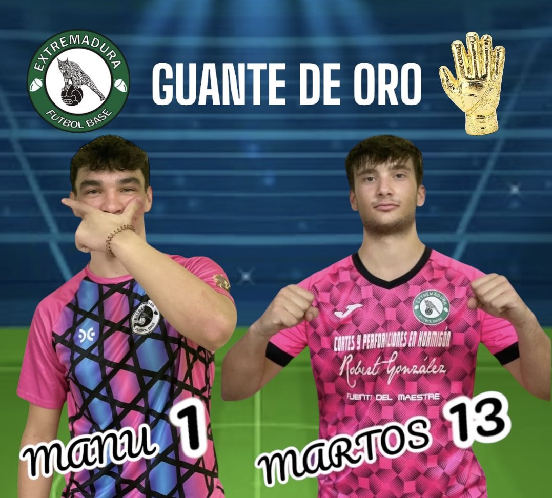 𝐆𝐔𝐀𝐍𝐓𝐄 𝐃𝐄 𝐎𝐑𝐎 de 𝘌𝘹𝘵𝘳𝘦𝘮𝘢𝘥𝘶𝘳𝘢 𝘍𝘶́𝘵𝘣𝘰𝘭 𝘉𝘢𝘴𝘦 !

Enhorabuena a 𝐌𝐀𝐍𝐔 𝐲 𝐚 𝐌𝐀𝐑𝐓𝐎𝐒🏅💪 , porteros del Juvenil A, por mantener la portería a 0 y ser elegidos los 𝐦𝐞𝐣𝐨𝐫𝐞𝐬 𝐩𝐨𝐫𝐭𝐞𝐫𝐨𝐬 𝐝𝐞𝐥 𝐜𝐥𝐮𝐛 𝐝𝐞 𝐞𝐬𝐭𝐚 𝐬𝐞𝐦𝐚𝐧𝐚.