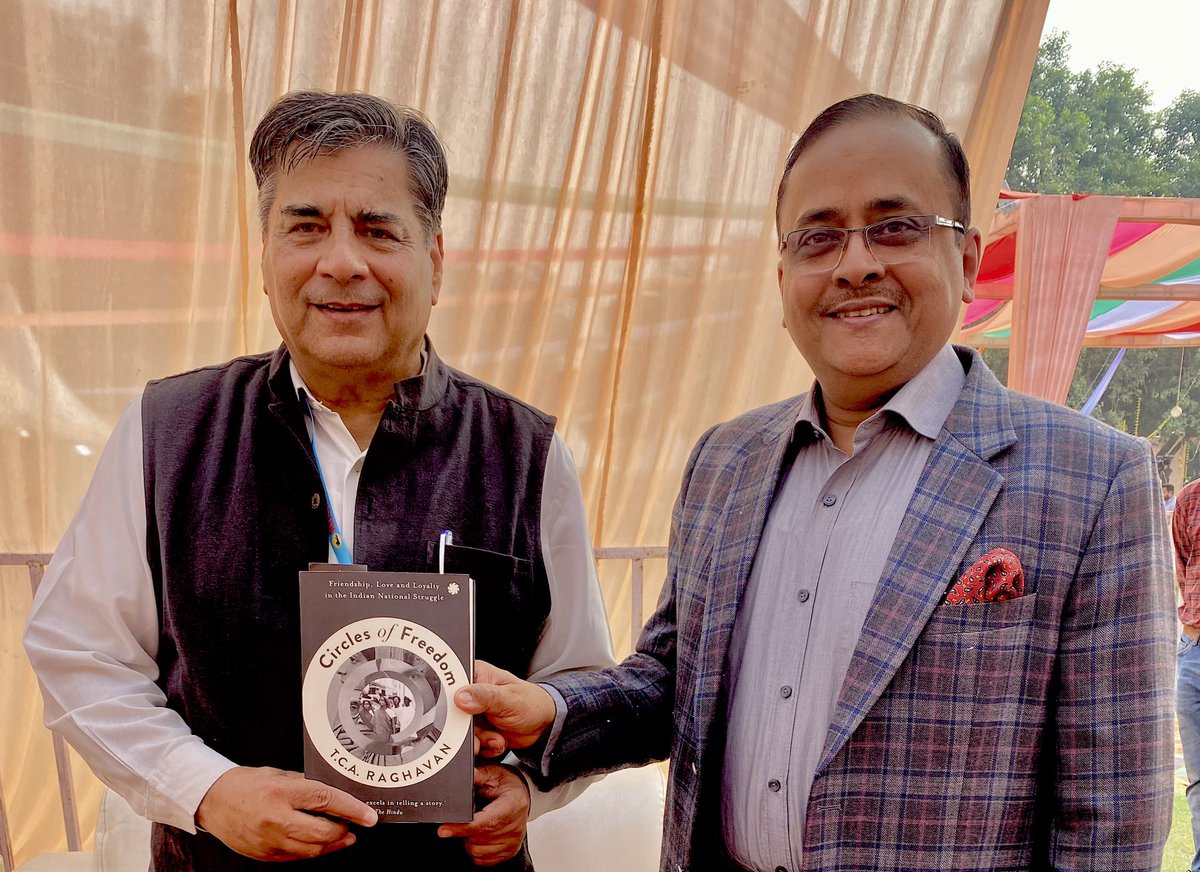 JayantKrishnaIN's tweet photo. Glad to have been in conversation with Ambassador @tca_raghavan, former diplomat & Indian High Commissioner to #Pakistan and #Singapore, at Koshala LitFest on his new book #CirclesofFreedom! @amitabhbaghel #PrashantSingh @koshalalitfest #KoshalaLiteratureFestival #KoshalaLitFest @_IndianCulture @TOIIndiaNews @MukeshMeshram @rajnathsingh @TOILucknow @uptourismgov @myogiadityanath @jaiveersingh099 @ChiefSecyUP @MinOfCultureGoI @LkoSmartCity @LucknowDivision @LMC_Lucknow @LkoDevAuthority @GuzashtaLakhnau @gssjodhpur @OfficeOfGSS @Rao_InderjitS @Anubh30 #TCSRaghavan @juggernautbooks @MEAIndia @sahityaakademi