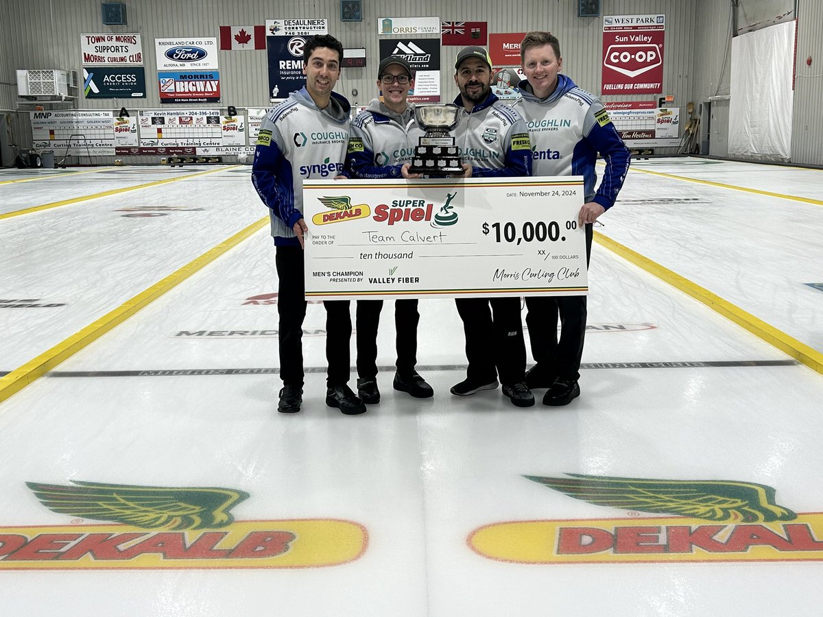 Dekalb Superspiel Champions. A three win Sunday has us in the winners circle in Morris. A big thank you to the volunteers, sponsors, ice crew, and event organizers. Also a big thank you to Rob Gordon for filling in the last two events!