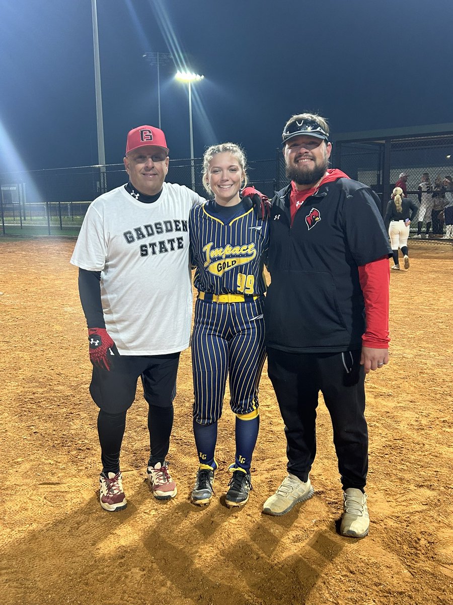 I had so much fun tonight <a href="/GstateSB/">Gadsden State Softball</a> prospect camp! Thank you <a href="/ClarkGSCC/">Ryan Clark</a> for putting on a great camp! #GoCards
<a href="/alimpactgold24/">Al Impact Gold 18u Stephens</a>
