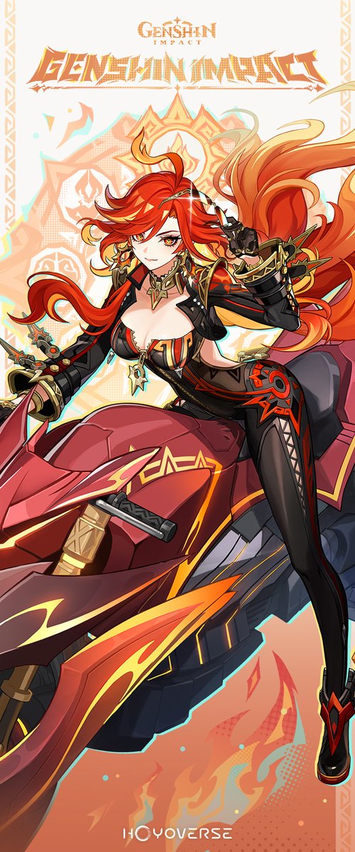 #GenshinImpact #Mavuika
"Even in the complex tapestry of Teyvat's night sky, such a dazzling constellation is seldom seen. Its scorching radiance is as though it wants to burn a hole in the very fabric of the sky itself. When it finally becomes a shooting star streaking toward