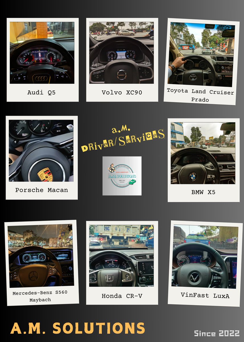 AMSolutionsComp's tweet image. A.M. Solutions - Your Assistant
A.M. Driver/Services - Giải pháp cung ứng Lái xe Hỗ trợ
☎️: 0️⃣3️⃣3️⃣5️⃣4️⃣8️⃣1️⃣6️⃣2️⃣7️⃣
Thank you!

#AMSolutions #DriverServices #LaiXeHoTro #LaiXe #BanUongToiLai #DontDrinkAndDrive Hanoi