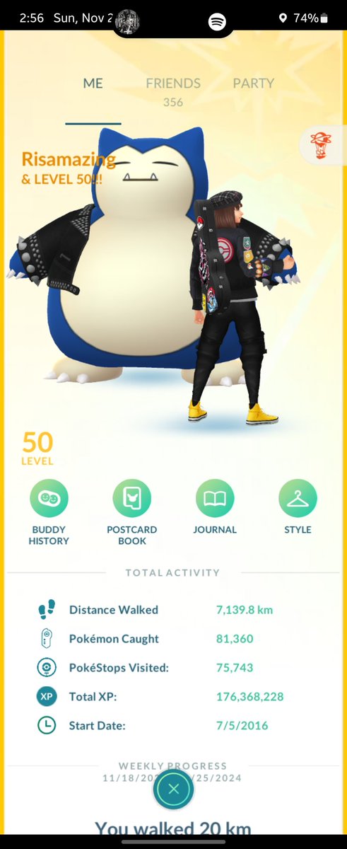 Risamazing's tweet photo. after a 4 year hiatus, i started back on my pokemon journey around late may. finally max level  once again in #PokemonGO https://t.co/LuPdUs7LnS