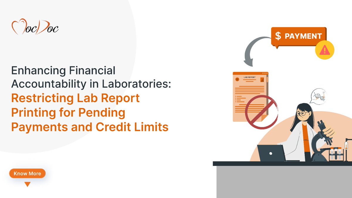 mocdoc__in's tweet photo. 💼Facing unpaid bills or exceeded credit limits in your lab?
MocDoc’s new feature restricts:
🔒Printing
📧Digital communication
📦Dispatch
until payments are settled, ensuring better financial accountability & smooth workflows.
#LabChallenges #FinancialControl #HealthcareTech https://t.co/zCeiCVDQUv