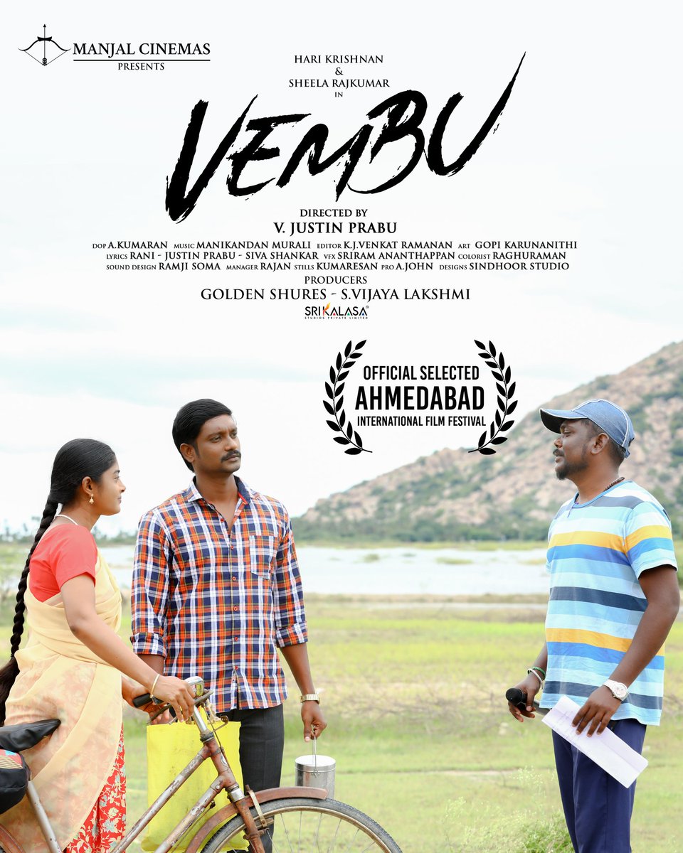 justin Prabu.v (@justin56533304) on Twitter photo Happy to share the News....
#ManjalCinemas presents #VEMBU officially selected in #AhmedabadFilmFestival
<a href="/thehari___/">HARI KRISHNAN Anbudurai</a>
<a href="/sheelaActress/">Sheela</a> @cinemasmanjal
<a href="/justin56533304/">justin Prabu.v</a>
@cinemasmanjal
<a href="/kumarandop/">A kumaran</a> <a href="/editorvencut/">Venkatramanan</a> @Manikandan_murali
<a href="/thangavelrajan/">thangavelrajan</a>
<a href="/johnmediamanagr/">A. JOHN- PRO</a> @kapilkapilanmusic Happy to share the News....
#ManjalCinemas presents #VEMBU officially selected in #AhmedabadFilmFestival
<a href="/thehari___/">HARI KRISHNAN Anbudurai</a>
<a href="/sheelaActress/">Sheela</a> @cinemasmanjal
<a href="/justin56533304/">justin Prabu.v</a>
@cinemasmanjal
<a href="/kumarandop/">A kumaran</a> <a href="/editorvencut/">Venkatramanan</a> @Manikandan_murali
<a href="/thangavelrajan/">thangavelrajan</a>
<a href="/johnmediamanagr/">A. JOHN- PRO</a> @kapilkapilanmusic