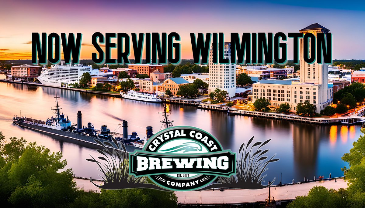 Crystal Coast Brewing (@ccbrewingnc) on Twitter photo 🚨BIG NEWS🚨 We are now distributing to beautiful and historic Wilmington!
Are you in the Wilmington area and interested in carrying Crystal Coast Brewing? Shoot us an email at crystalcoastbrewingsales@gmail.com and we would be thrilled to have our brews on tap or on shelves! 📧 🚨BIG NEWS🚨 We are now distributing to beautiful and historic Wilmington!
Are you in the Wilmington area and interested in carrying Crystal Coast Brewing? Shoot us an email at crystalcoastbrewingsales@gmail.com and we would be thrilled to have our brews on tap or on shelves! 📧