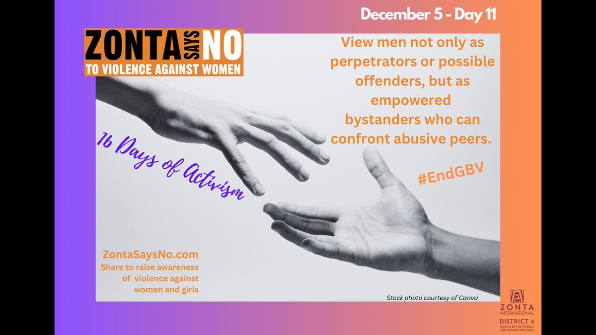 View men not only as perpetrators but as empowered bystanders who can confront abusive peers. #IsThisOK:A podcast of crucial conversations between men that discusses gender-based violence, including challenges women face (Apple, YouTube and Spotify) #ZontaSaysNO <a href="/ZontaIntl/">Zonta International</a>