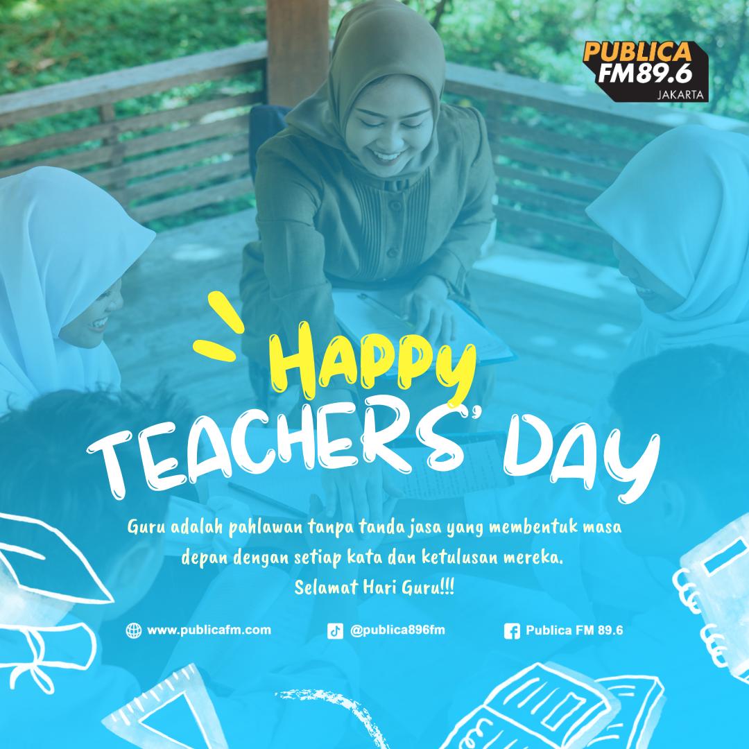 Selamat Hari Guru! Terima kasih atas dedikasi, kesabaran, dan ilmu yang diberikan. 

Guru bukan hanya pengajar, tapi juga pahlawan tanpa tanda jasa yang membentuk masa depan bangsa

#publica896fmjakarta  #publicafmjakarta #jadilahversiterbaikdirimu #hariguru #harigurunasional