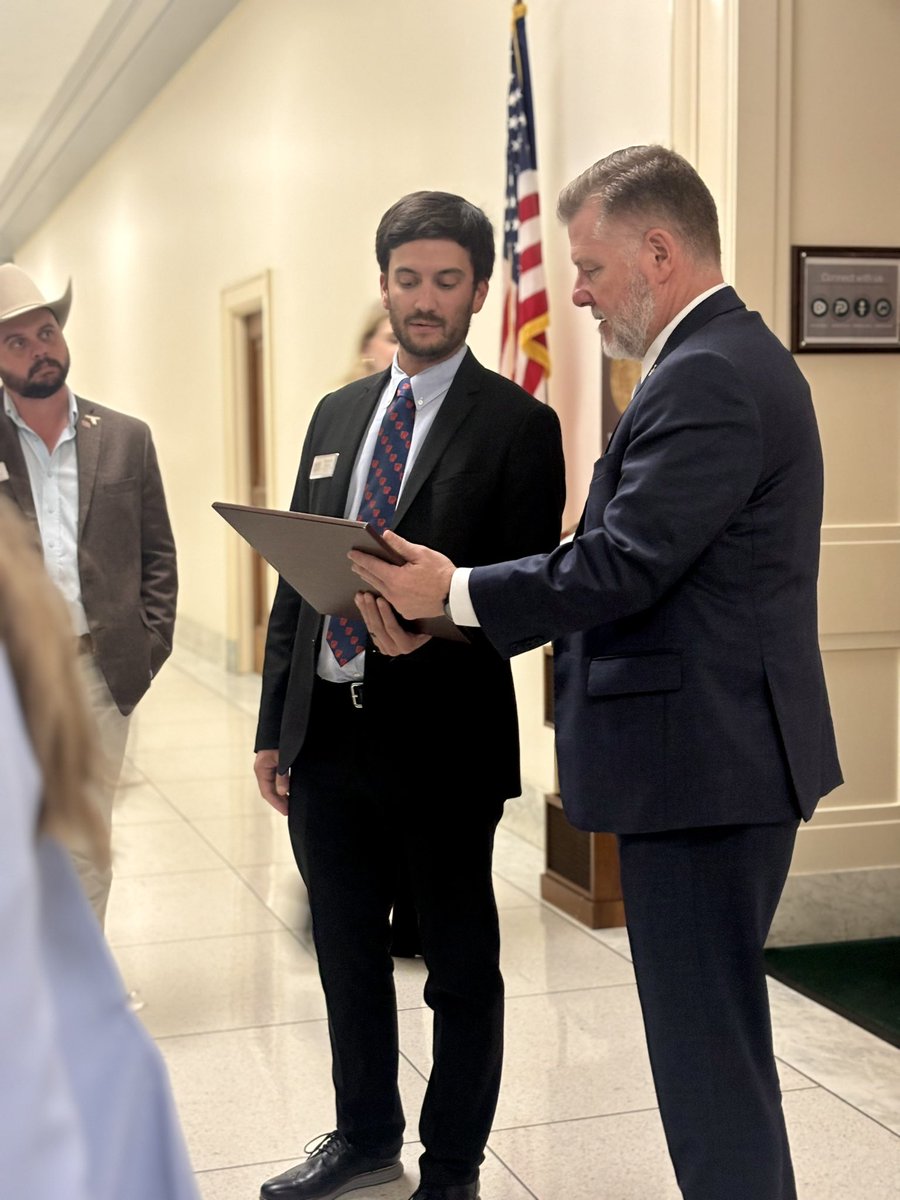 Presenting the Friend of Farm Bureau award to Representative Crawford last week during our visit to DC. Thanks for all your work representing district 1 and our ag interests. <a href="/ArFB/">Arkansas Farm Bureau</a>