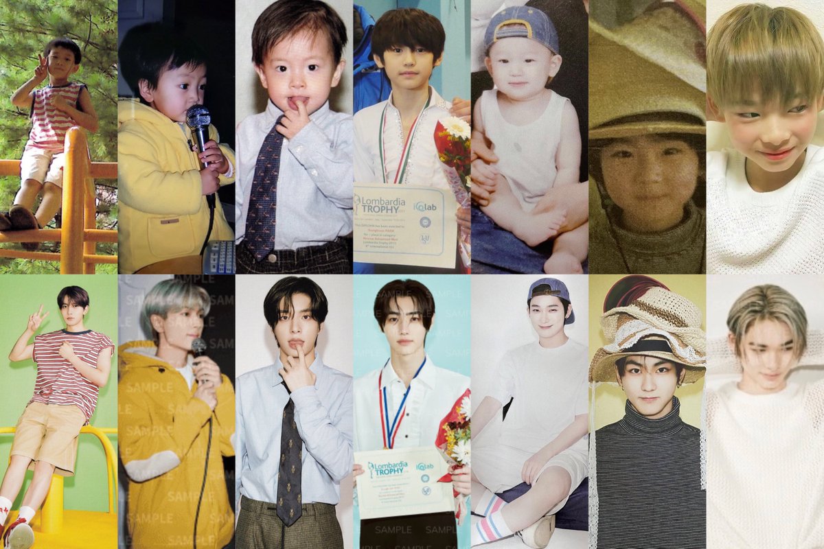 enhypen recreating their childhood photos ☹️🤍