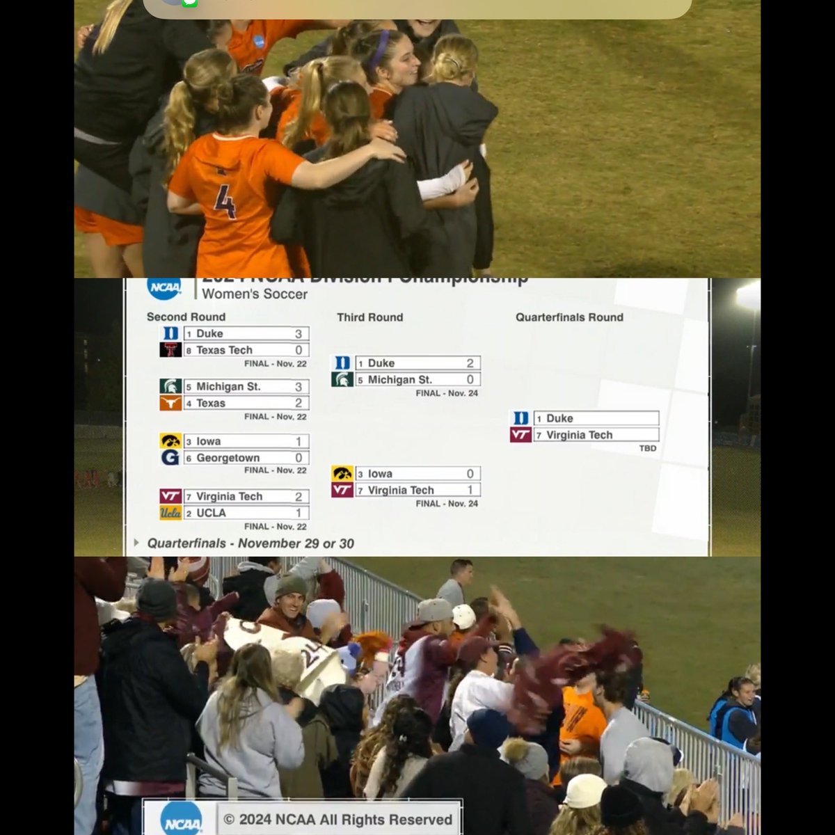 dodelite27's tweet photo. Congrats @HokiesWSoccer Next Stop Elite 8👏🏾👏🏾👏🏾⚽️🦃 https://t.co/WjotwklbJv