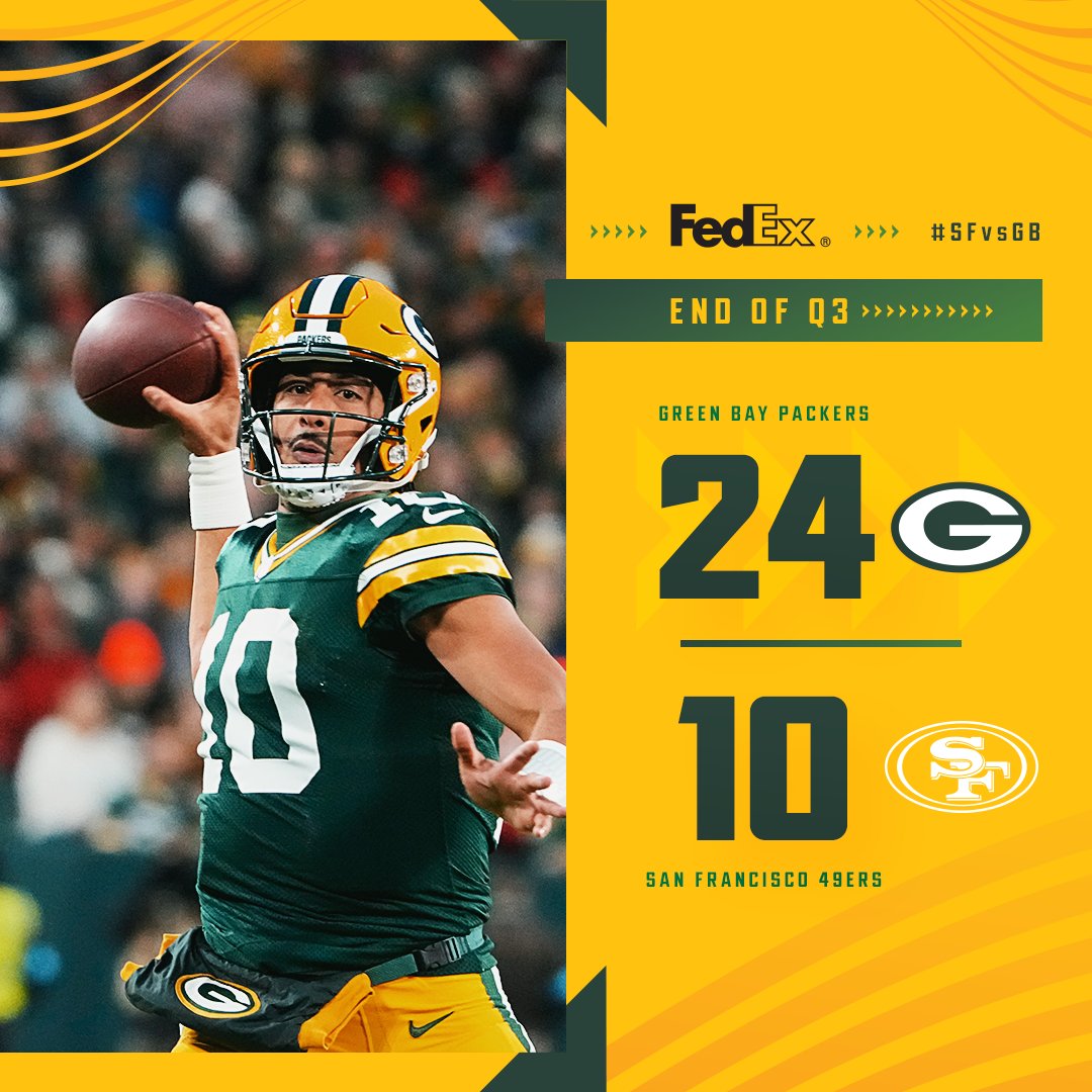 packers's tweet photo. 15 more to play!

#SFvsGB https://t.co/AzWar7fmnc