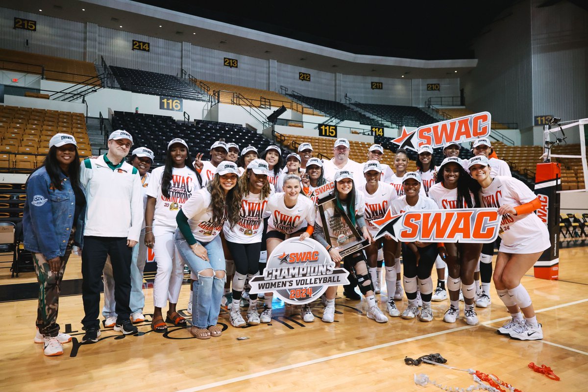 theswac's tweet image. Congratulations to Florida A&amp;amp;M on claiming the 2024 SWAC Volleyball Championship! 🏆 🏐 

#SWACVB | #BuildingChampionsForLife