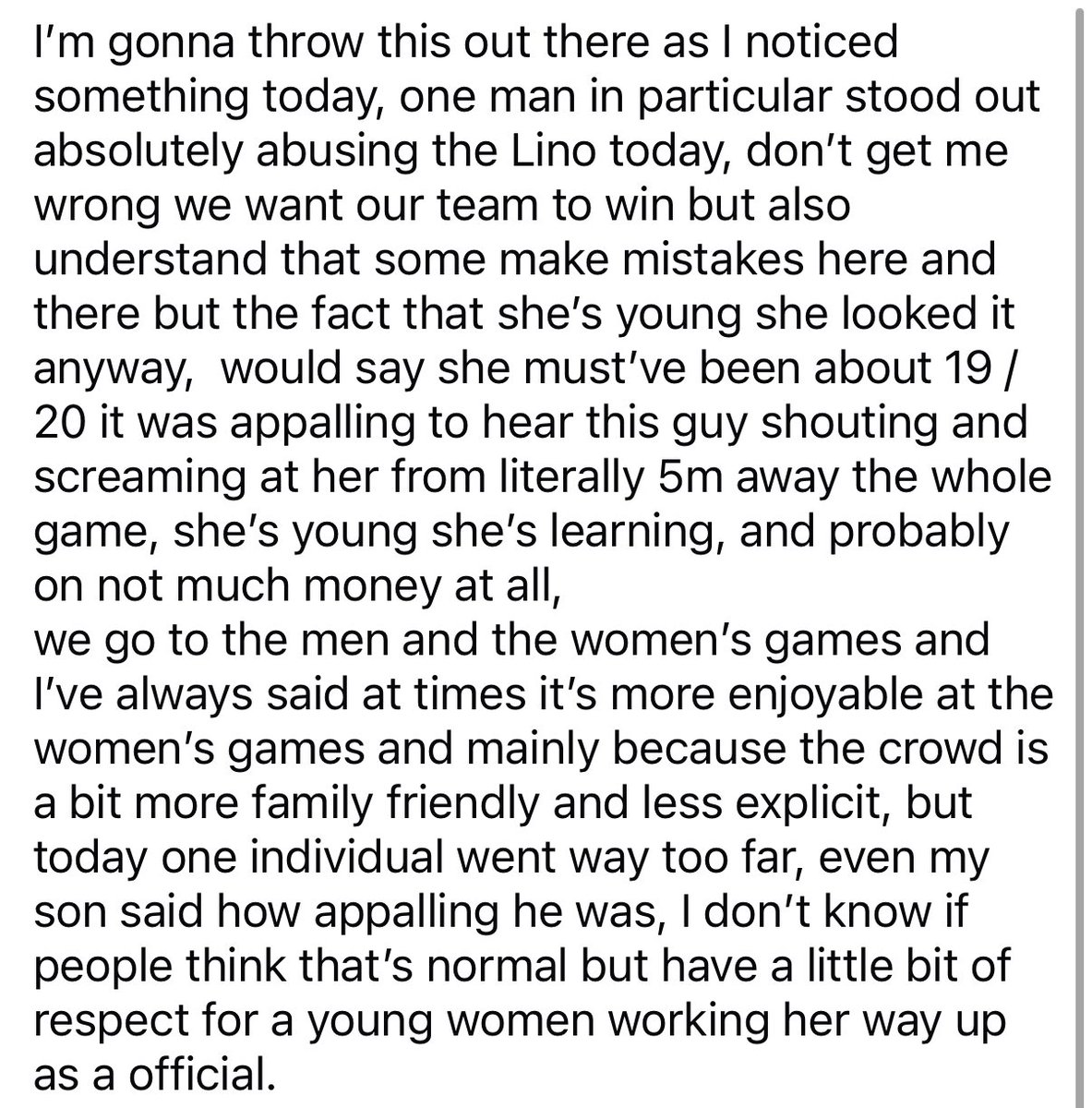 The3Halls's tweet photo. Disgusting behaviour today at Chelsea women’s v Man Utd from a full grown man, sort it out 😡 

#chelseawomen #chelsea #cfc #manutd #Womensfootball https://t.co/7sCTDuHmHe