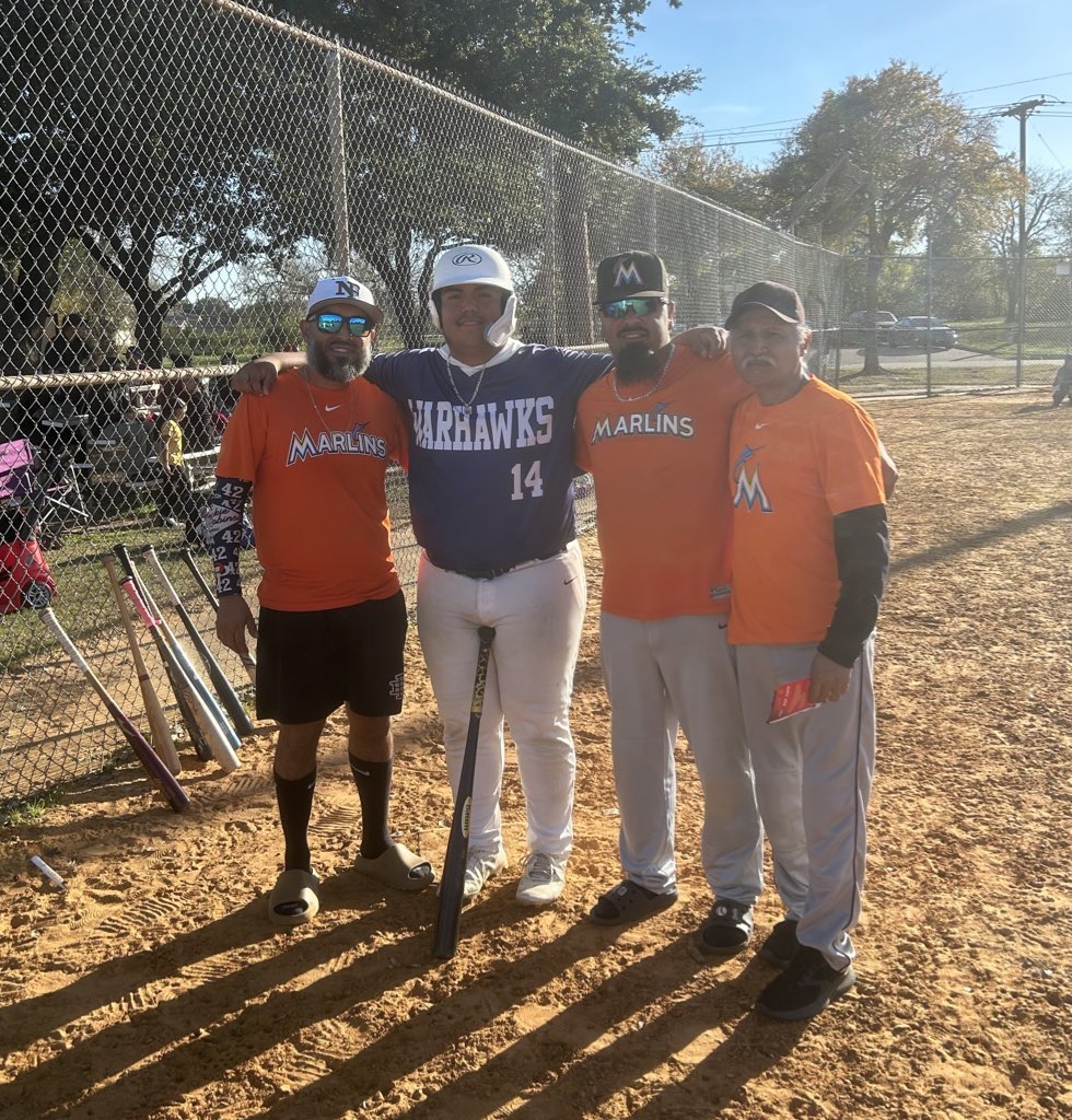 All four generations have gone through Sunday League, always figure out a way to get back on the field!! Missed this so much⚾️🤘🏽