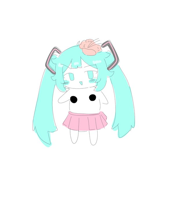 ピンクのスカート、お花の髪飾り… 