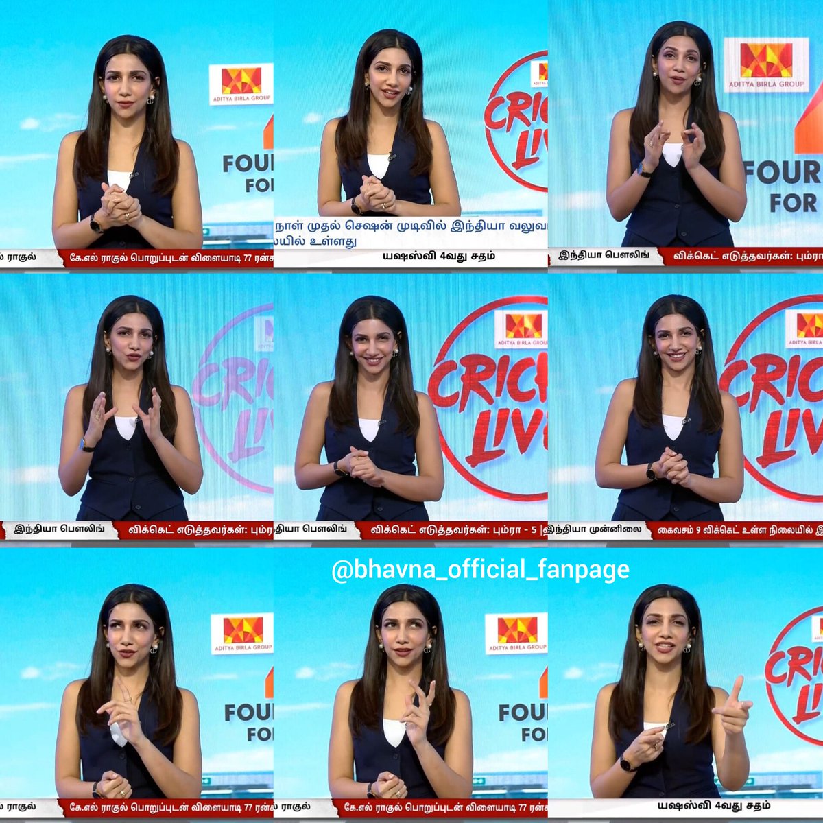 bhavsof_fanpage's tweet photo. .@Bhavna__B Day 3: Saravedi Sunday with Beauty Queen👑Bhavna in Sweet Blue look💙🤍🫶🫰💪🥰😇😍😘👰💞💓💝💗💖💟💘
#VJBhavna
#ShowDiaries
#VJOfTheYear2019
#MyBeautyQueenBhavs
#meninblue
#indiancricketteam
#cricketpresenter
#IndvsAus
#cricket
#bordergavaskartrophy
#starsportstamil https://t.co/PvQqZ5jTWy