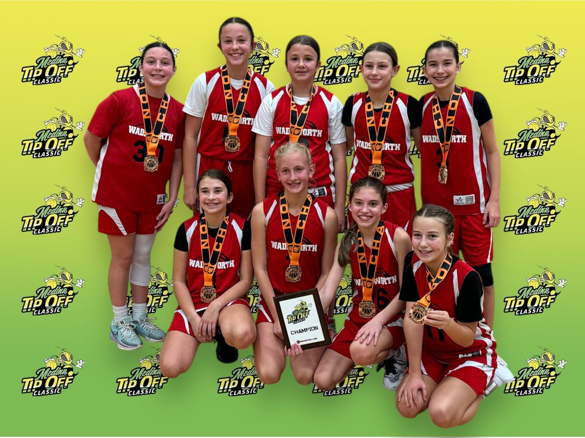Ohio_Basketball's tweet photo. Medina Tip Off Classic, 6th-grade girls B gold division champs, Wadsworth! @wadswadsworth @whsgrizzlies https://t.co/80gM59dD3T