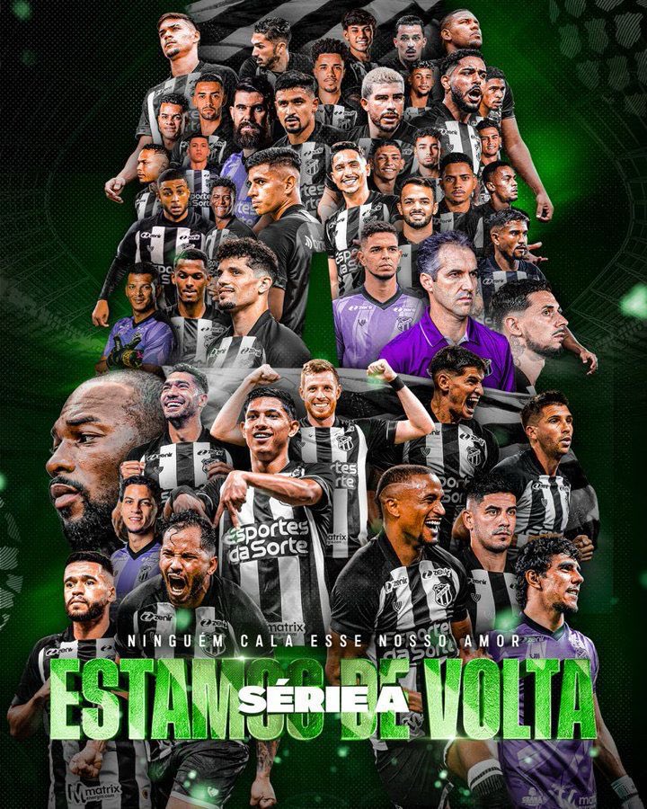 EvandroLeitao's tweet photo. Parabéns ao @CearaSC pelo acesso à Série A do Campeonato Brasileiro. Meus cumprimentos  a todos os jogadores, comissão técnica e diretoria, e principalmente à torcida alvinegra, que deu um show nesta Série B. É o futebol cearense cada vez mais forte no cenário nacional! https://t.co/cAEaFarkYf