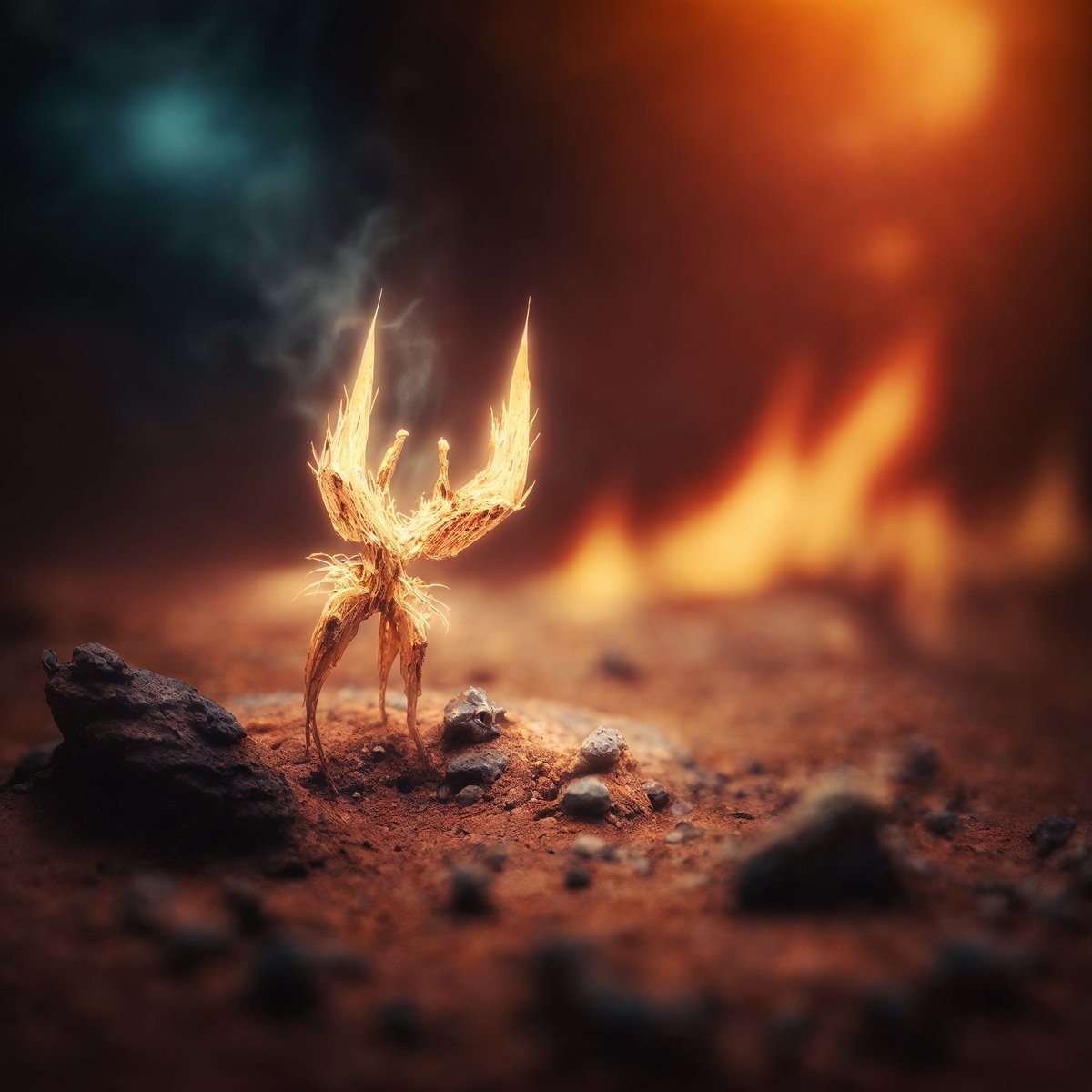 #dailymunch 🔄 Repost for 50 schnibbles 🔄

Name: Auroraflame 👋👾
Realm: Moltania 🔥🌋🥵

A radiant Munchable with golden antennae and wings made of luminous tendrils that dance like flames in the absence of wind. Its shining flight path can be seen in the dark skies of Moltania