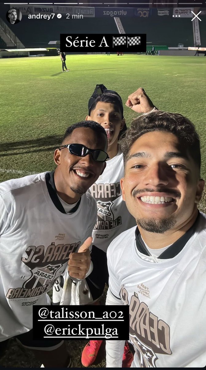 Andrey via Instagram.

É SÉRIE 🅰️, P#RR@!!!
🏁🏁🏁🏁🏁

<a href="/AndreyRamos98/">Andrey Ramos</a> • #CearaSc