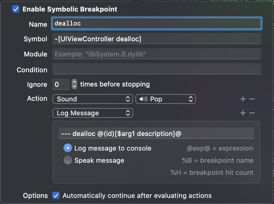 No more print in deinit to detect a retain cycle. Useful Xcode breakpoint that plays a sound when view controllers are properly deallocated.

sarunw.com/posts/easy-way…

#iosdev