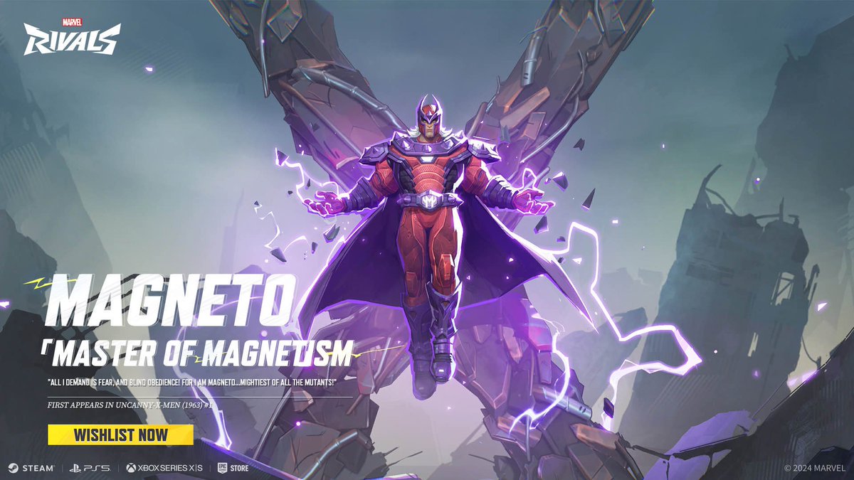 MarvelRivals_Br's tweet photo. Faltam apenas 11 dias para o lançamento de Marvel Rivals!
Nova skin do Magneto revelada.
Quer ficar por dentro de tudo sobre Marvel Rivals? Junte-se à nossa comunidade no Discord e não perca nenhuma novidade! https://t.co/oa4ucXnYco

#MarvelRivals https://t.co/kPgbIzmuz1