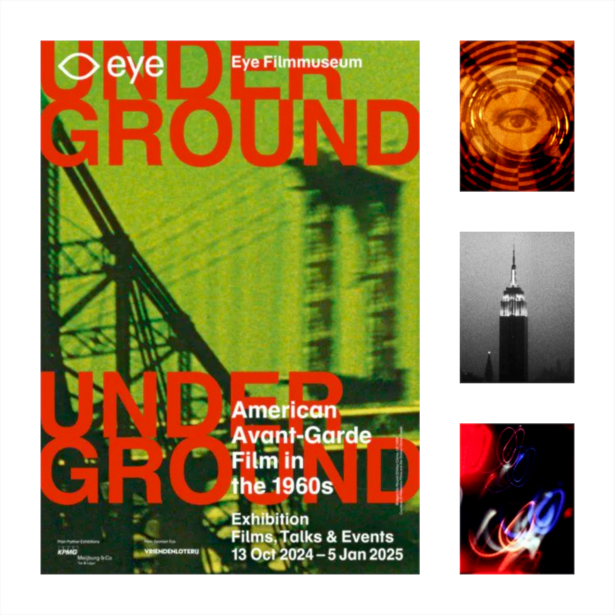 SweetJaneBlog's tweet photo. Underground│American Avant-Garde Film in the 1960s. Exhibition, Films, Talks & Events at the Eye Filmmuseum until January 5, 2025. https://t.co/adk2HEDZtv #UndergroundFilms #Cinema #1960s #Exhibitions https://t.co/p6X0SDRLU2