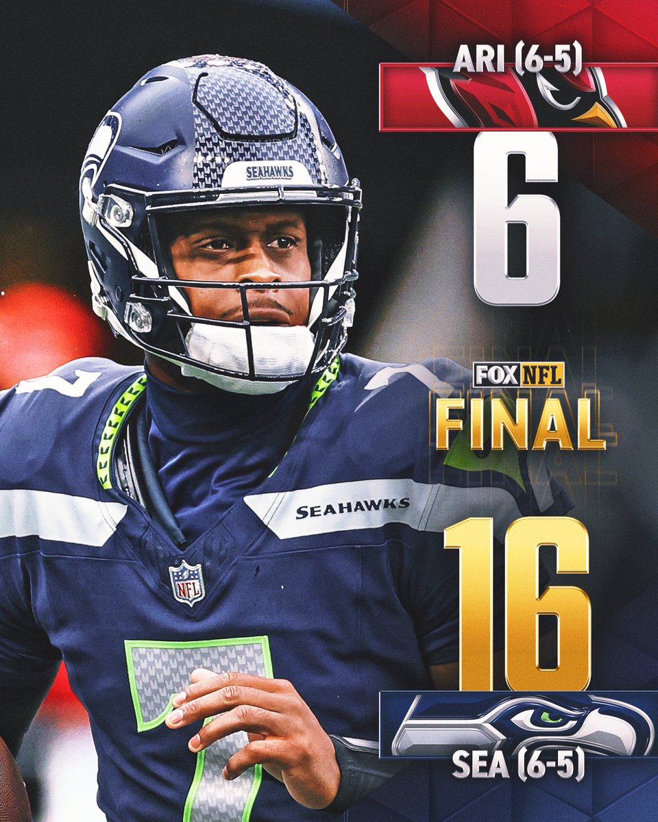 NFLonFOX's tweet photo. Seahawks put an end to the Cardinals' 4-game win streak 🔥 https://t.co/Dw8wEDCMNh