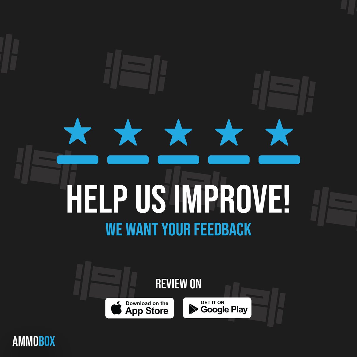 ammoboxapp's tweet photo. Have you tried Ammo Box? We'd love to hear your feedback! Share your thoughts to help us make the app even better. https://t.co/wMK00yigeZ