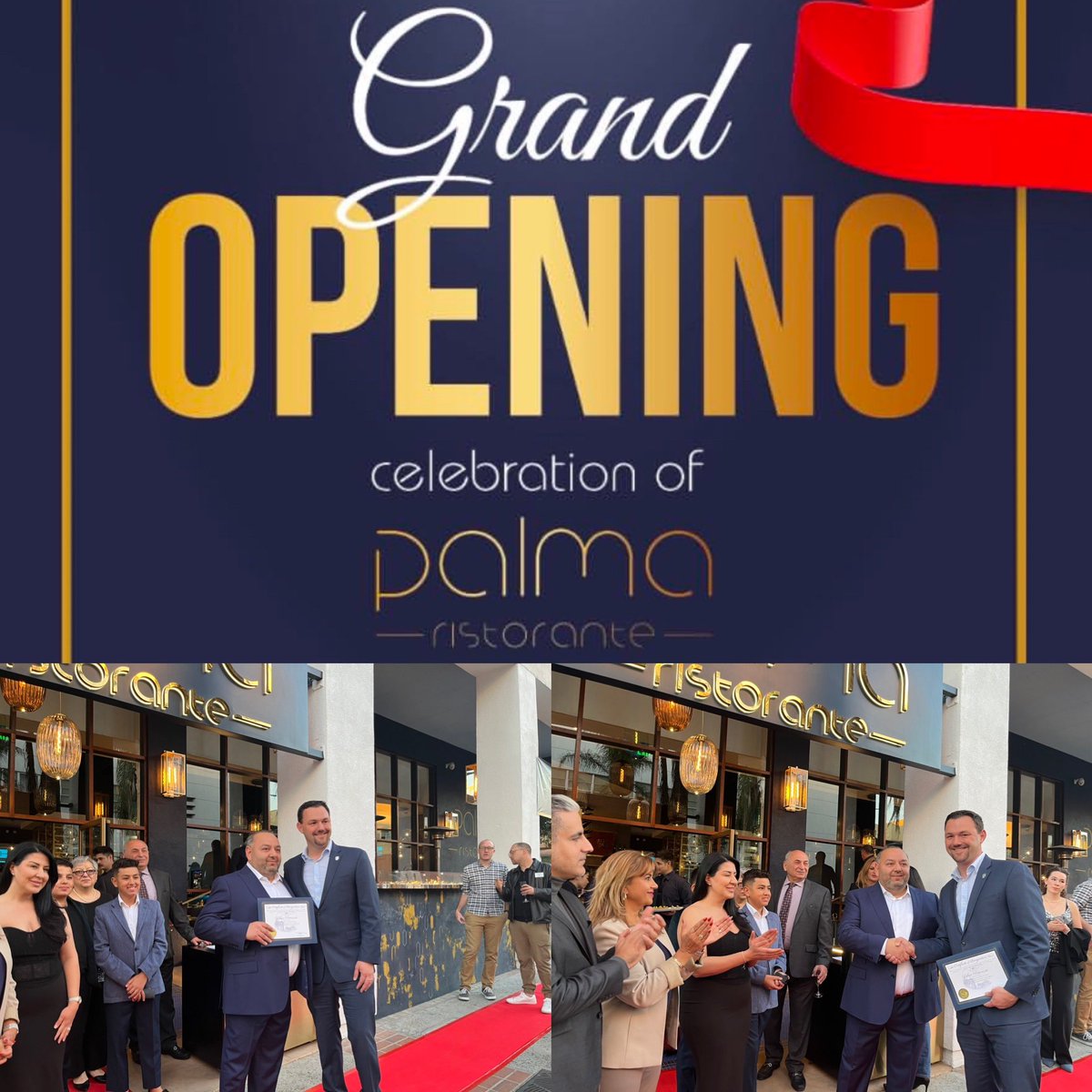 Earlier this weekend, I was honored to perform my last official act as Mayor of <a href="/BurbankCA/">City of Burbank</a>. Congratulations to the owner and staff of Palma Ristorante. Welcome to the downtown #Burbank business community!