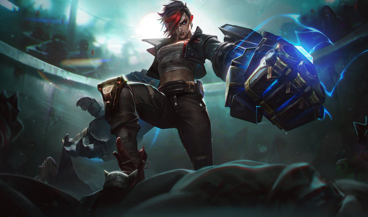 Worked on Arcane Brawler Vi ! 
Well, Arcane Season 2 is finally done, and I can share the work I did on the splash for coolest character of the serie IMO, definitely not biased. Best show I have ever witnessed, GGs to everyone involved ~