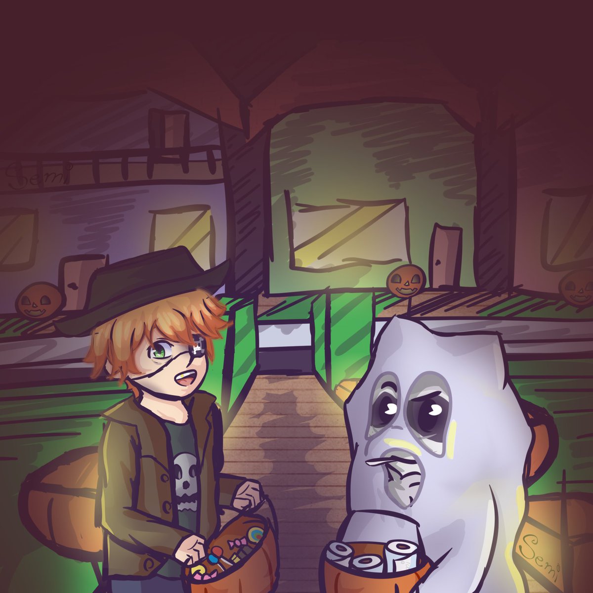 Semi2812d's tweet photo. Se supone es navidad pero olvide subirlo en halloween así queeee~

#digitalart #illustration #cartoon #art #ArtLovers https://t.co/jAqDXilbef