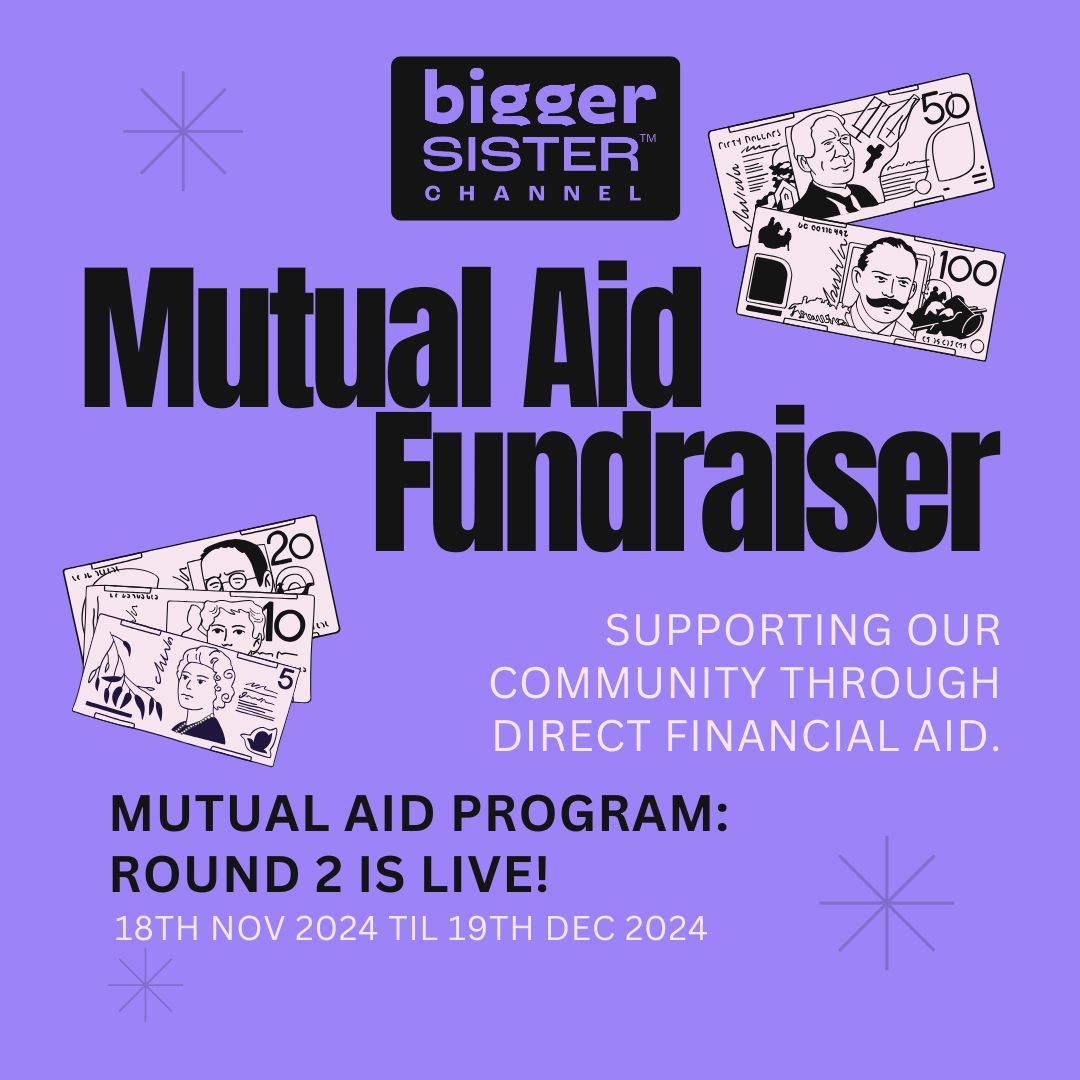 Since Bigger Sister Channel began, SWer peers have reached out for support. 
Our Mutual Aid Program was created to meet this urgent need, offering direct, no-strings-attached financial aid, resources, and referrals to help individuals cover essential expenses, access healthcare,