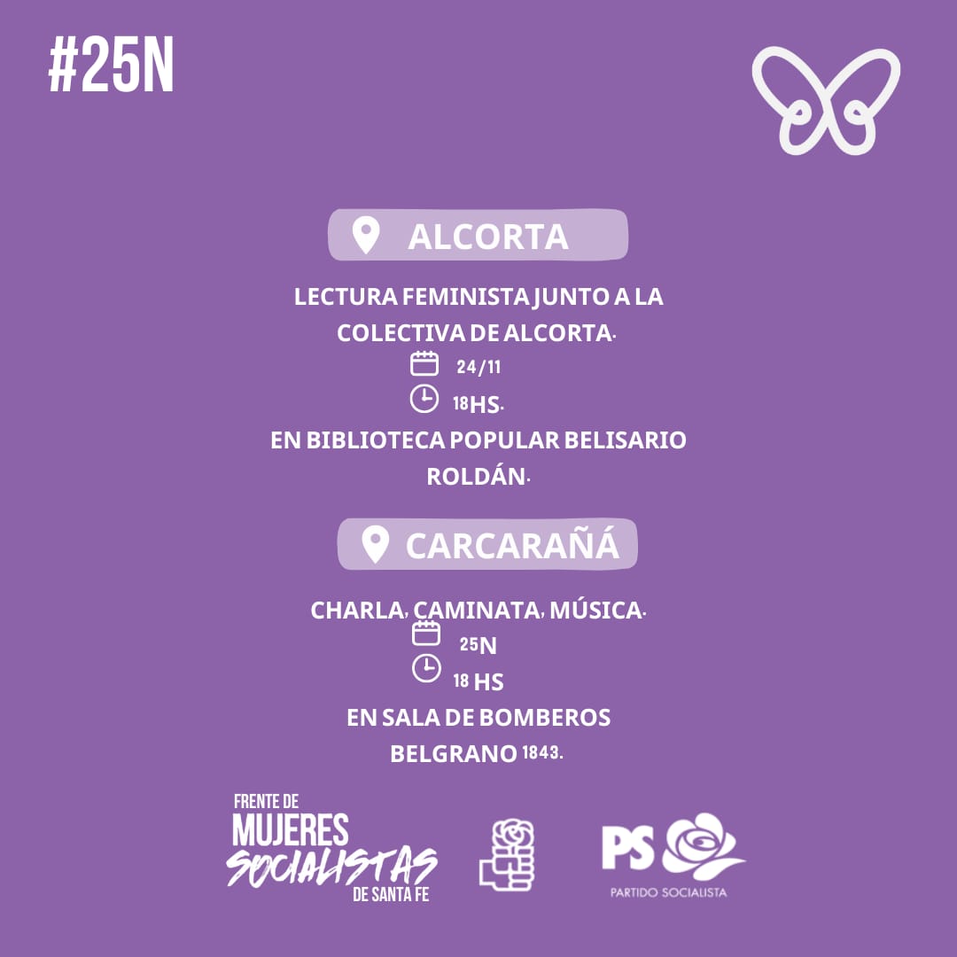 Mujeresdelps's tweet photo. 📢 Llega otro #25N y las Mujeres Socialistas activamos en toda la provincia para eliminar las violencias a las mujeres e identidades feminizadas.
Sumate a estas o a las Marchas, mateadas, charlas e intervenciones de tu localidad. 
#NiUnaMenos
#libresyvivasnosqueremos https://t.co/d7hB2By8BZ
