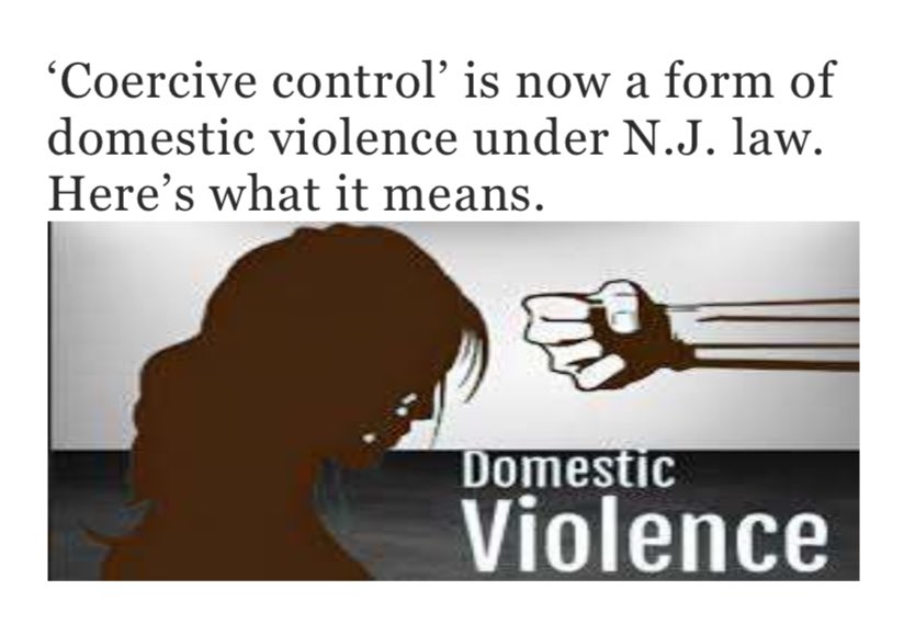 dgarnes's tweet photo. Coercive control is now considered domestic violence in New Jersey.  Courts must now consider patterns of coercive control — including when an abuser isolates a victim from friends and family. 
#divorce #childcustody #childsupport #alimony
https://t.co/HTXlaOVf9o https://t.co/dcwmYP6yHG