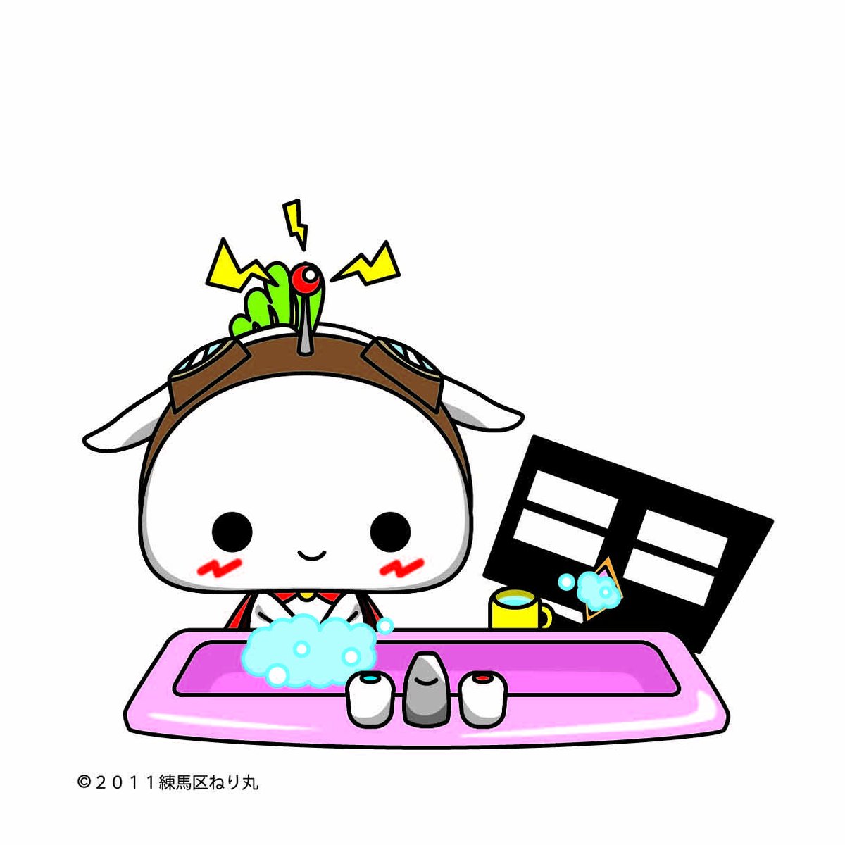 みんな～元気に過ごしてるねり??
感染症が流行っているって聞いたねり👂

手洗いが最近いいかげんになっていたボク🥴💦
ていねいに洗って感染予防を心掛けるねり🫧

#ねり丸 #練馬区