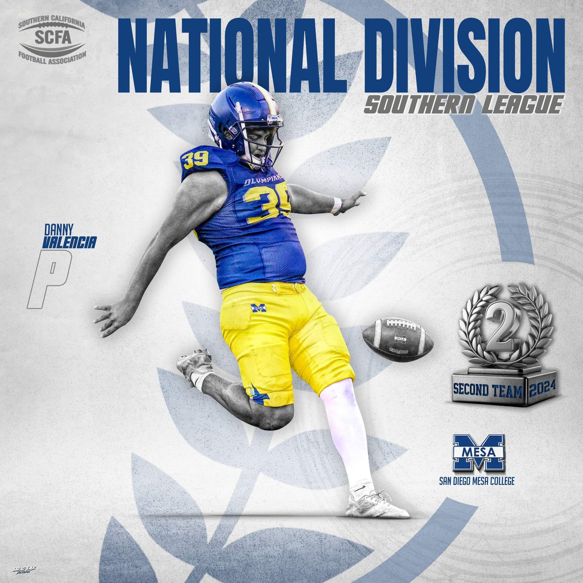 OLYMPIANS (@sdmesafootball) on Twitter photo Congratulations to Olympian P - <a href="/DannyV2024/">Danny</a> on being named 2nd Team ALL LEAGUE!
#BALLIN
<a href="/BallCoachGW/">Gary Watkins Jr</a> <a href="/scfafootball/">Southern California Football Association</a> <a href="/EC_Preps_SD/">EC Preps</a> <a href="/sdfootball/">SDFN Ray</a> <a href="/Daygofootball/">San Diego Football</a> <a href="/JuCoFootballACE/">JuCo Football Forer</a> <a href="/JUCOFFrenzy/">JUCO Football Frenzy</a> <a href="/CbadAthletics/">Carlsbad Athletics</a>
📸 <a href="/Nicole2Noel/">Nicole Noel Photography LLC</a> 💻 <a href="/SwagLabGD/">Dan Ruiz - Swag Lab - Graphic Design</a> Congratulations to Olympian P - <a href="/DannyV2024/">Danny</a> on being named 2nd Team ALL LEAGUE!
#BALLIN
<a href="/BallCoachGW/">Gary Watkins Jr</a> <a href="/scfafootball/">Southern California Football Association</a> <a href="/EC_Preps_SD/">EC Preps</a> <a href="/sdfootball/">SDFN Ray</a> <a href="/Daygofootball/">San Diego Football</a> <a href="/JuCoFootballACE/">JuCo Football Forer</a> <a href="/JUCOFFrenzy/">JUCO Football Frenzy</a> <a href="/CbadAthletics/">Carlsbad Athletics</a>
📸 <a href="/Nicole2Noel/">Nicole Noel Photography LLC</a> 💻 <a href="/SwagLabGD/">Dan Ruiz - Swag Lab - Graphic Design</a>