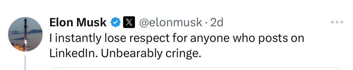 Here’s a list of notable people who post on LinkedIn regularly:

Lex Fridman
Tim Ferriss
Ray Dalio
Rowan Cheung
Andrew Ng
Jason Calacanis
Alex Hormozi
Scott Belsky
Adam Grant
Alexis Ohanian
Richard Branson
Ryan Reynolds
Kevin O’Leary
Steven Bartlett
Tony Robbins
Ethan Mollick
Jay