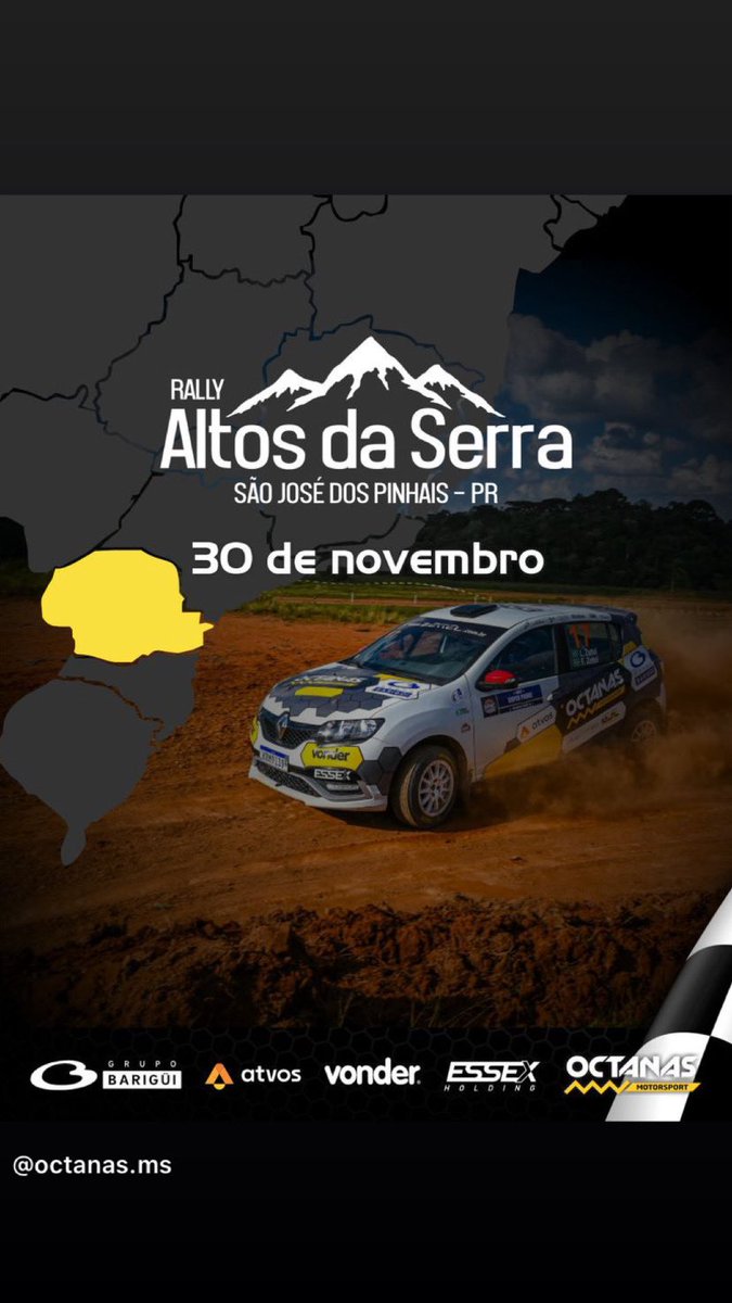 LeoZettel's tweet photo. 30 de novembro tem a última etapa do Campeonato Paranaense de Rally de Velocidade em São José dos Pinhais. 

#RallyAltosDaSerra #RallyPR #RPMC #SJP https://t.co/UAvzCE85vU