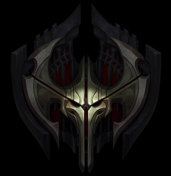 Did you know the Noxian crest is divided into 3 parts that also represents the Trifarix?The Eyes = The Vision The Pillars = The Might The Blades = The Guile Just a bit more of Noxus fun facts. Arcane made me too excited about Noxus (Sorry). 