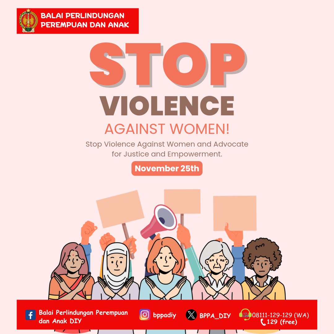 BPPA_DIY's tweet photo. Hari Peringatan Kekerasan Terhadap Perempuan adalah pengingat bahwa kita harus terus berjuang untuk keadilan, kesetaraan, dan keamanan bagi semua perempuan. 

#stopkekerasanpadaperempuan 
#stopviolenceagainstwomen 
#balaippadiy https://t.co/v4kclqVdLO