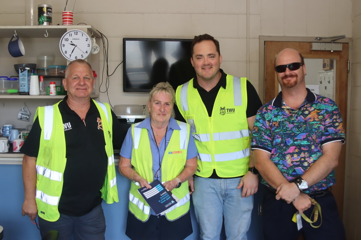 Bus Drivers at CDC in Gladstone are in the midst of EA negotiations with the company and caught up with TWU Organisers and Delegates last week for an update.

The local TWU Bargaining team is keeping up the fight for better pay and conditions in the workplace.