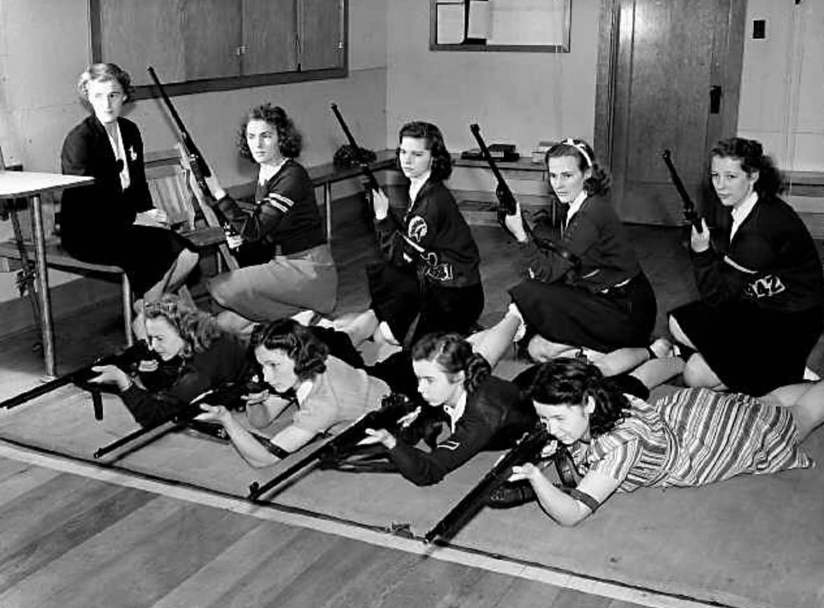 AttyTomGrieve's tweet image. The 1941 Clover Park Senior Rifle Club. It’s not the guns. It never was.